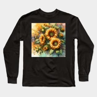 Sunflower Bloom Long Sleeve T-Shirt